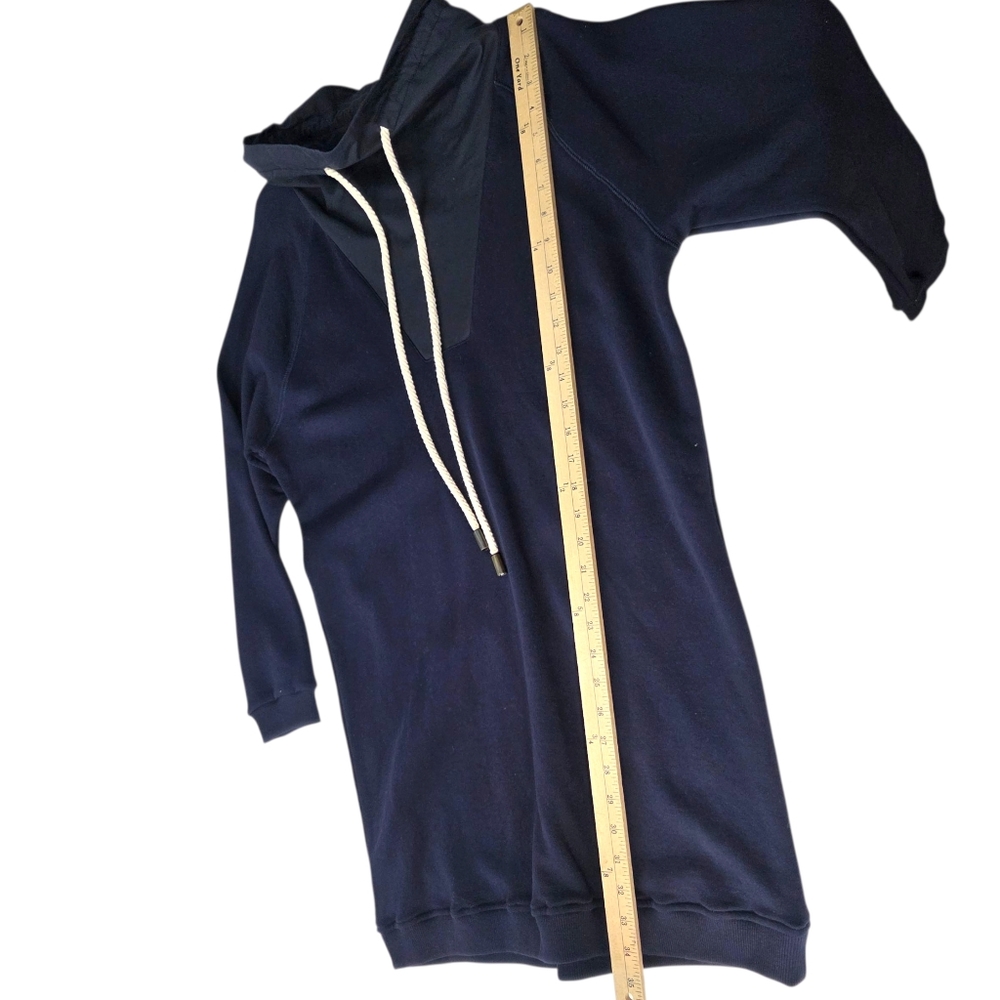 G. Label By Goop Henrietta Sweatshirt Dress Womens Medium Navy Blue Quiet Luxury - Picture 12 of 13
